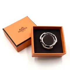 ■極美品■HERMES エルメス　BIJOUTERIE FANTAISIE  シェーヌダンクル　スカーフリング　シルバー金具　刻印あり　箱あり