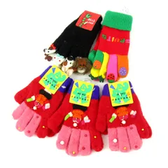 手袋 いちご ウール混 日本製 5点セット まとめて 大量 ブランド キッズ 女の子用