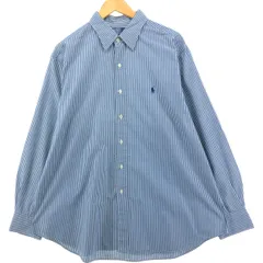 古着 ラルフローレン Ralph Lauren POLO by Ralph Lauren ALCOTT 長袖 コットンストライプシャツ メンズXL相当/eaa555124