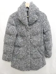 ◇ INGNI イング ダウン混 長袖 中綿 コート サイズＭ ブラック グレー ホワイト系 レディース P  【1406240036431】