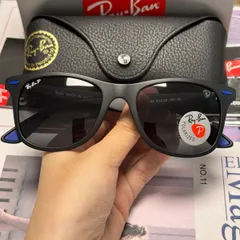 【Ray-Ban】偏光サングラス RB4195 ウェイファーラー型 ウェリントン ブラックフレーム メンズ レディース ドライブ・アウトドア・運転に最適 UVカット ブランドサングラス
