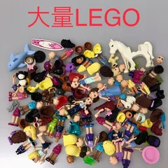 中古 LEGO レゴ   ミニドール　フィギュア　ミニフィグ　バラバラ　パーツ　大量　まとめ売り　おまけ付き NP-520 ※ディズニープリンセス　ペット　動物　ヘッド　トルソー　レッグ　ヘアー　男の子　女の子　イルカ　白馬　小物　装飾品　他 465