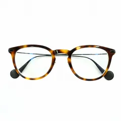モンクレール MONCLER メガネ 眼鏡 プラスチックフレーム ウェリントン べっ甲柄 度入り 49□22 145 茶 ブラウン 黒 ブラック /NW24のサムネイル