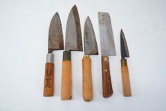 8.430 ▲ 錆び包丁 5本まとめて 刃物 和包丁 菜切り包丁 菜刀