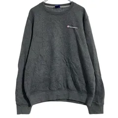 Champion プリントスウェット トレーナー M チャコールグレー ブラック チャンピオン プルオーバー 裏起毛 古着卸 アメリカ仕入 a702-7220
