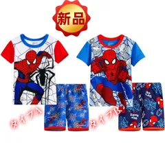 ✨新品✨ スパイダーマン 子供用パジャマ 半袖Tシャツ&ショートパンツ 上下セット キッズルームウェア ヒーロー 男の子 春夏秋 部屋着 寝間着 半袖パシャマ キッズパジャマ 普段着 綿 コットン 100/110/120/130cm プレゼント 誕生日 ギフト