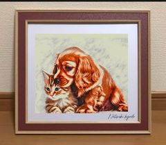 鉛筆画 犬 高級額縁つき 1c7e00e85252c3f12bd89a6ec352ad