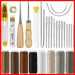 【特売】レザークラフト 工具 革細工 工具セット 手縫い 針 糸 革工具セット キット レザークラフト 29点セット 初心者 DIY工具 縫製キット