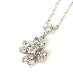 ヴァンドーム青山 VENDOMEAOYAMA フラワーモチーフ ダイヤモンドネックレス 0.16ct /プラチナ/Pt950、850