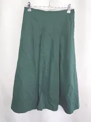 ◇ Θ FREE'S MART フリーズマート 側面ファスナー マキシ フレアー スカート サイズM グリーン レディース E  【1409100021271】