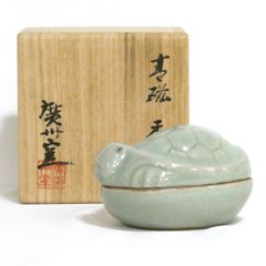 交趾 亀香合 横石嘉助 共箱あり - メルカリ