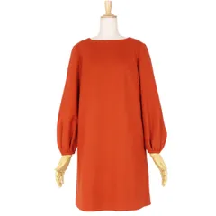 美品 アドーア ADORE ワンピース ドレス ロングスリーブ 無地 ウール トップス レディース 38(M相当) レッドのサムネイル