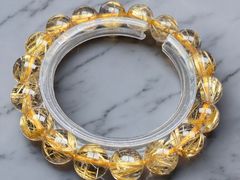 最終・キャッツアイゴールドタイチンルチルクォーツ[23DG]15.4mm 極品  