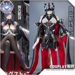 アズレン ヒンデンブルク コスプレ衣装+ウィッグ+羽根角尻尾 - メルカリ