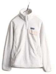 【お得なクーポン配布中!】 14年製  パタゴニア リツール スナップT プルオーバー ジャケット レディース M | Patagonia アウトドア パイル フリース 毛足 ブルゾン 白