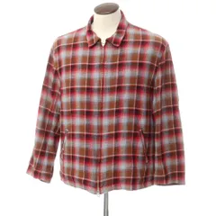 【中古】ペンドルトン PENDLETON コットン チェック ジップアップブルゾン ブラウンxレッド【サイズL】【メンズ】のサムネイル