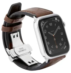 【新着商品】Watch Apple 防汗 通気 Ultra2/1Apple 手作り柔らかい Ｄバックル/ピンバックル プッシュ式 Watch アップルウォッチ交換ベルト46mmレザー 49MM本革/シリコン製スポーツバンド 46MM Series10/9/8/