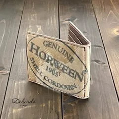 HORWEEN シェルコードバン マネークリップ ダークコニャック