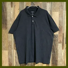 メンズ 古着 半袖 ポロシャツ 無地 シンプル 単色 2XL オーバーサイズ