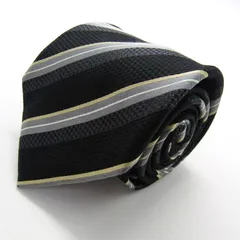 アルフレッドベレッタ ブランド ネクタイ ストライプ柄 格子柄 シルク PO メンズ ブラック ALFREDO BERETTA 【中古】