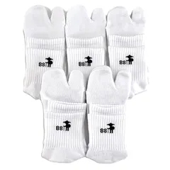 【新品】 [5センス] 歩きへんろたび ５足組 男性用 普通地 (白) 0