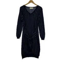 UNTITLED アンタイトル   ストライプワンピース size4/ネイビー×ホワイト