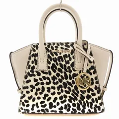 マイケルコース MICHAEL KORS 24年 AVRIL チータープリント カーフヘア レザー サッチェル エクストラスモール ハンドバッグ ショルダー 2WAY ハラコ レオパード柄 ベージュ /FF