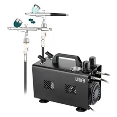 urlife エアブラシ コンプレッサー 高圧力 コンパクト Amazon | urlife HPAVC ミニ エアブラシ コンプレッサーセット