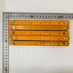 木製 折尺 レトロ 1メートル 5本セット 工作 DIY 木工 土木建設 大工道具のサムネイル