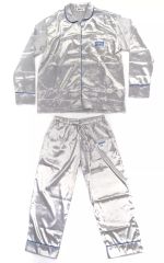【中古】衣料雑貨 クリス(ピーラワット・シェーンポーティラット) Goodnight Collection PAJAMAS(長袖パジャマ) グレーサテン ノーマル(2XL)サイズ 「Kerrist」