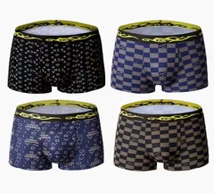激安！ランダム組み合わせ　メンズ 下着 4枚セット 吸水速乾 通気 吸汗 ボクサーパンツ ランダム4枚セット