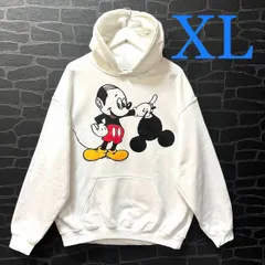 パロディ パーカー 男女兼用 バーコード ミッキー パーカー 面白いパーカー(白