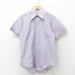 M/古着 半袖 シャツ メンズ 70s 総柄 紫他 パープル 24jun15 中古 トップス