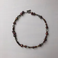ブラウンパールネックレス