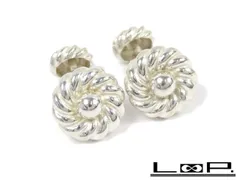 ▲限定値下げ▼ ■新同■磨き済■　エルメス カフス フラワー 花 ビジネス スーツ SS 【A68573】のサムネイル