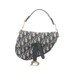 ディオール Dior ハンドバッグ サドルバッグ ミニ オブリークジャカード M0456CTZQ ネイビー キャンバス レザー オブリーク サドルバック ミニ レディース Used Aのサムネイル