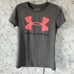 UNDER ARMOUR アンダーアーマー　Tシャツ　カットソー　スポーツウェア　半袖　グレー　ピンク　薄手　ストレッチ　スポーツ