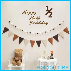 【特価】ハーフバースデー 誕生日 飾り バースデー 飾り 誕生日 飾り 女の子 男の子 フェルト happy birthday レターバナー 誕生日 写真背景 子供 お祝い