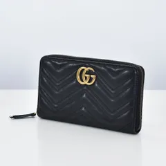 中古USED GUCCI 財布 GGマーモント ロゴ ブラック 79390