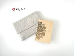 再販‼︎  御朱印帳入れ  高級金襴…エメラルドグリーンの小花《送料無料》