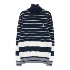 サイズ：0 PEARLY GATES パーリーゲイツ  タートルネックニットセーター ボーダー柄 ネイビー系 [240101369131] ゴルフウェア レディース ストスト