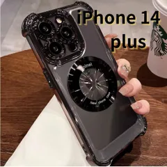【SHOPS T】iPhone14 plus スマホケース 黒 クリア ワイアレス充電 耐衝撃 レンズ保護 軽量 透明 おしゃれ シンプル E023