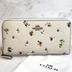 COACH ロケットビーズ刺繍 長財布 ホワイト - メルカリ