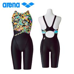Arena Women's FINA Approved Safely Back Spats, Aqua Racing ARN-7065W, Black Kog Color, Size M, for Competitive and Beginner Swimwear