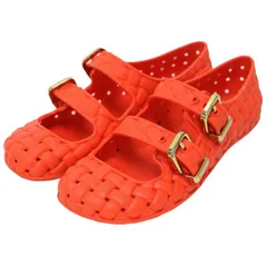 BOTTEGA VENETA ボッテガヴェネタ シューズ オレンジ サイズ:37(24.0cm) / 24春夏 エイミー メリージェーン バレリーナ / フラットシューズ イントレチャート柄 ラバー / イタリア製 / 靴【レディース】【中古】のサムネイル