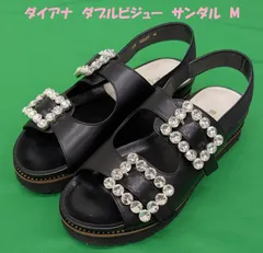 【値下げ】ダイアナ　ダブルビジュー　サンダル【23～23.5㎝】