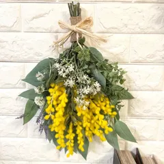 2024年最新】ミモザ リース スワッグ 春リース 玄関 造花の人気  