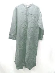 ◇ ⊂ 無印良品 ムジルシリョウヒン 長袖 ロング ワンピース サイズL ブラック レディース E  【1502200010296】