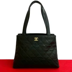 極 美品 シール有 5番台 CHANEL シャネル マトラッセ ココマーク キャビアスキン トートバッグ セミ ショルダーバッグ ブラック 27156