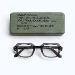 【新品】【1点販売】USSタイプ S9 アイウェア(ブラック×クリア) サングラス 眼鏡 メガネ アメリカ軍 ミリタリー USA 復刻 モデル レプリカ S9(BCG)紫外線カット率99% UV400 ケース付き レンズ交換可能 ブラックフレーム